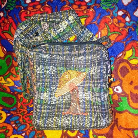 Ixchel Handbags - Ixchel Mushroom Embroidered Shoulder Bag